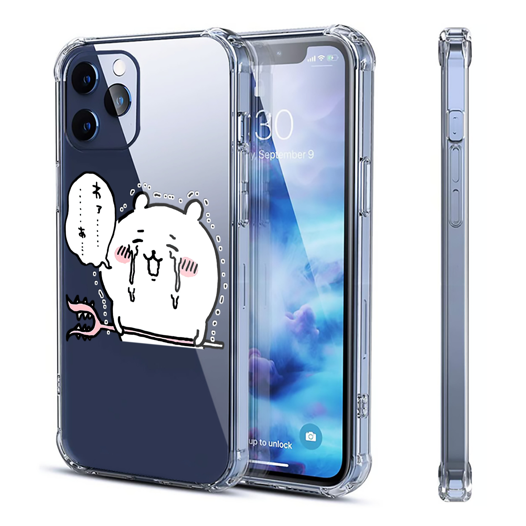 （画像用） ちいかわ ちいかわ Chii-kawa chiikawa 【iPhone 12シリーズ対応】透明スマホケース（クリアソフトケース）